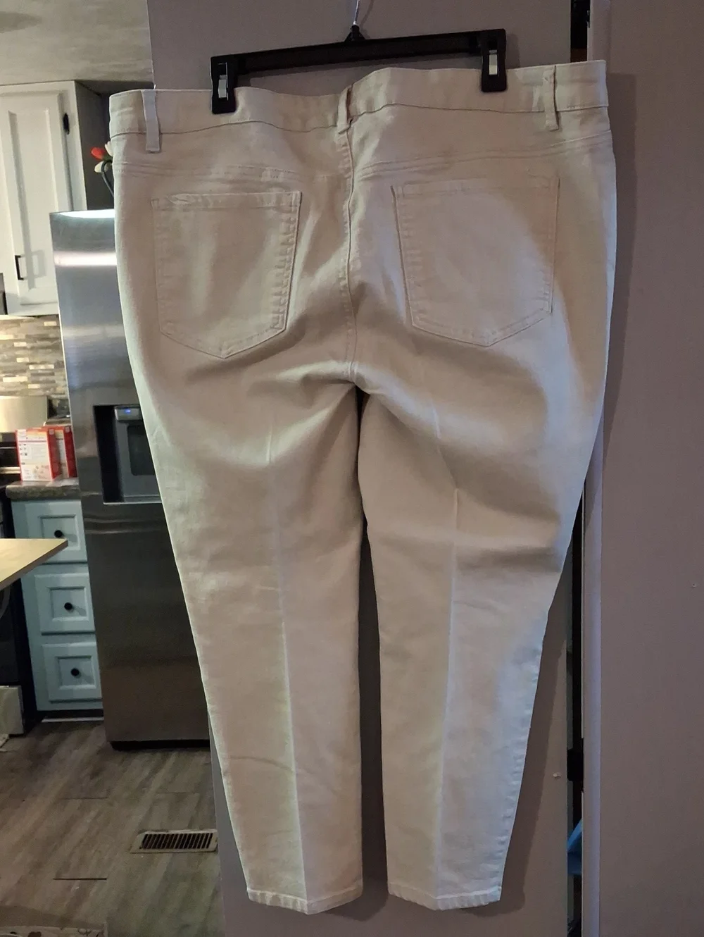 d. jeans Cream Ankle Slim Stretch Jeans, cream color